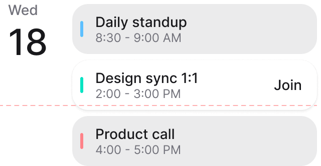 Agenda component preview