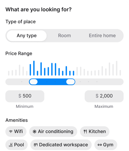Filters component preview